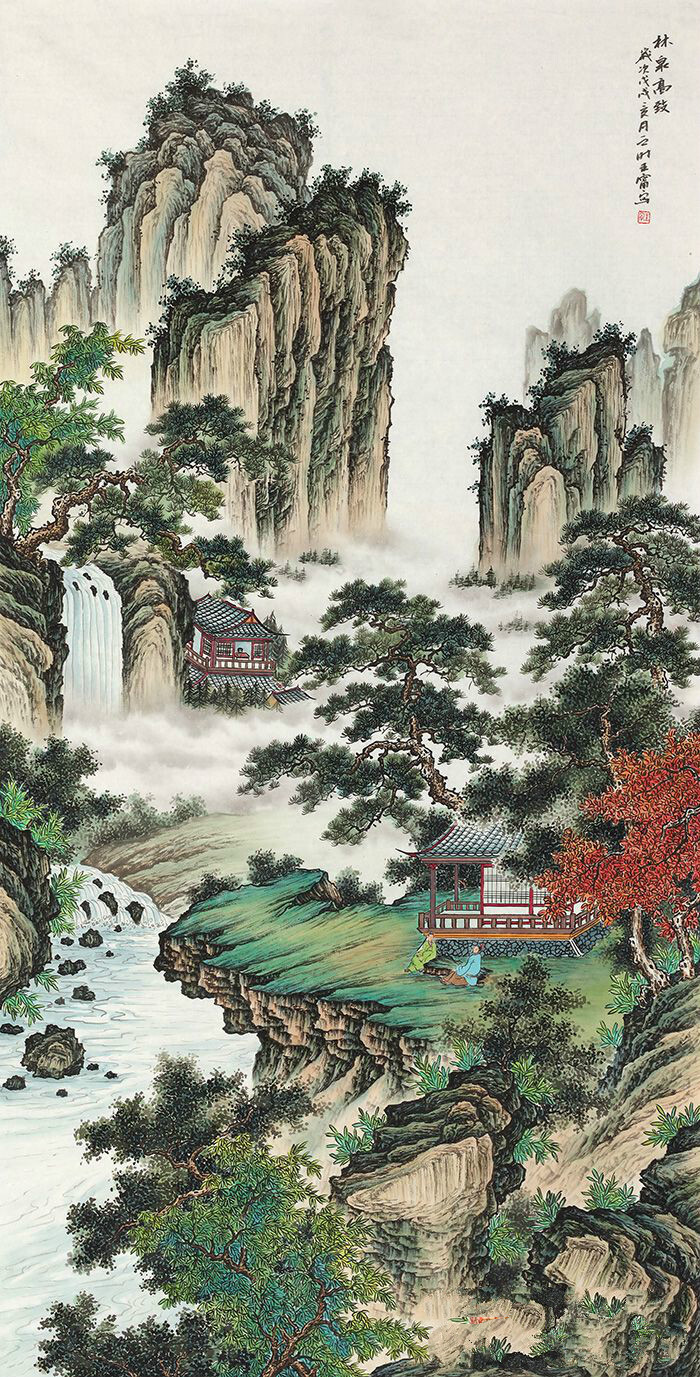 中美协画家王宁|飘逸空灵的山水世界