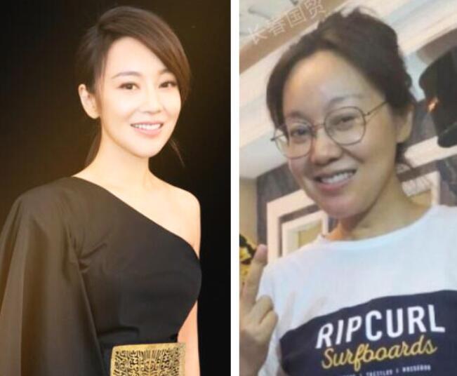 48岁闫妮素颜近照曝光,妆前妆后差距大