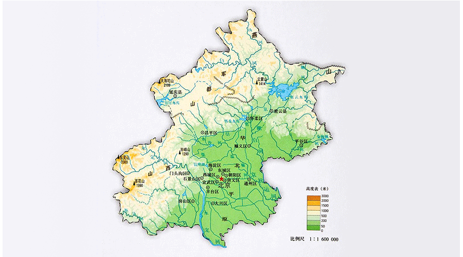 先来介绍一下北京的地形风水.北京地形风水▼01