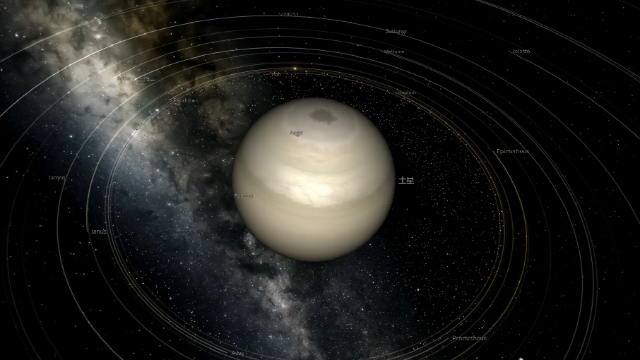 太阳系最明亮完整的光环行星土星及其卫星