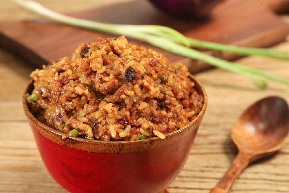 茄子肉末炒饭,这道家常菜简单却美味