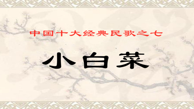河北民歌《小白菜》，中国十大经典民歌之七