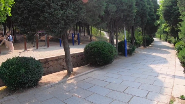 大连普兰店的南山公园最顶端是个城楼，城楼台阶陡峭，接近90度