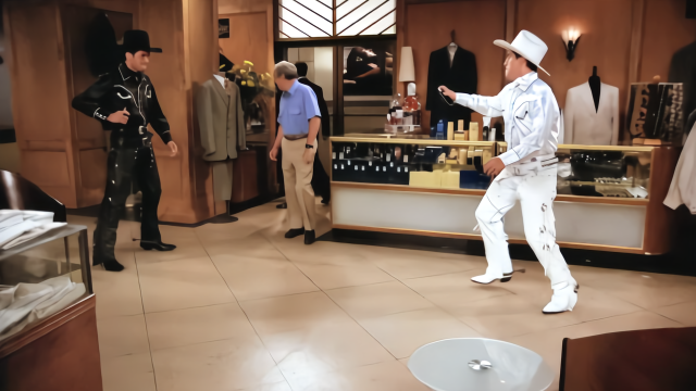 牛仔届的黑白对决，白牛仔不战而胜