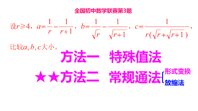 初中数学联赛第3题解析:特殊值法,常规通法之