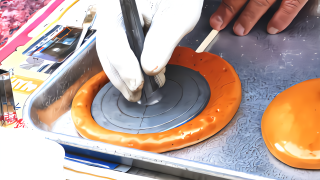 韩国街头太妃糖制作，按下去的那一刻，看着真过瘾