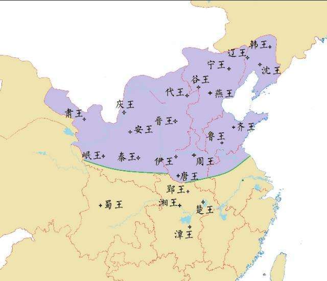 明初藩王分封图