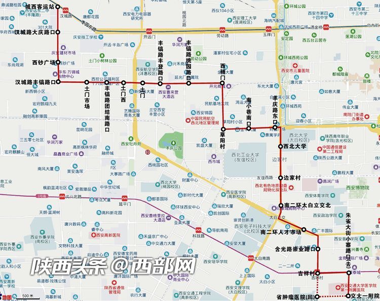 西安新开136路公交车 公交604新增4站点 631路缩线