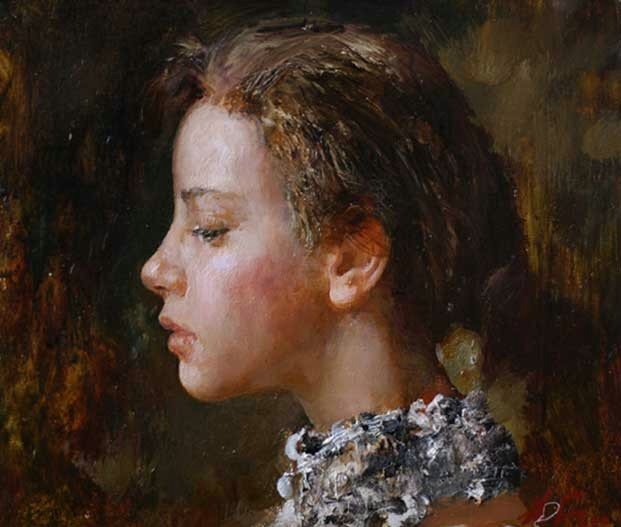 欧洲艺术家绘画作品欣赏——俄罗斯艺术家,尼古拉布洛欣油画人物