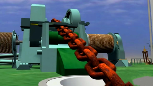 3D动画还原，万吨巨轮锚定是如何下水的？太直观了！