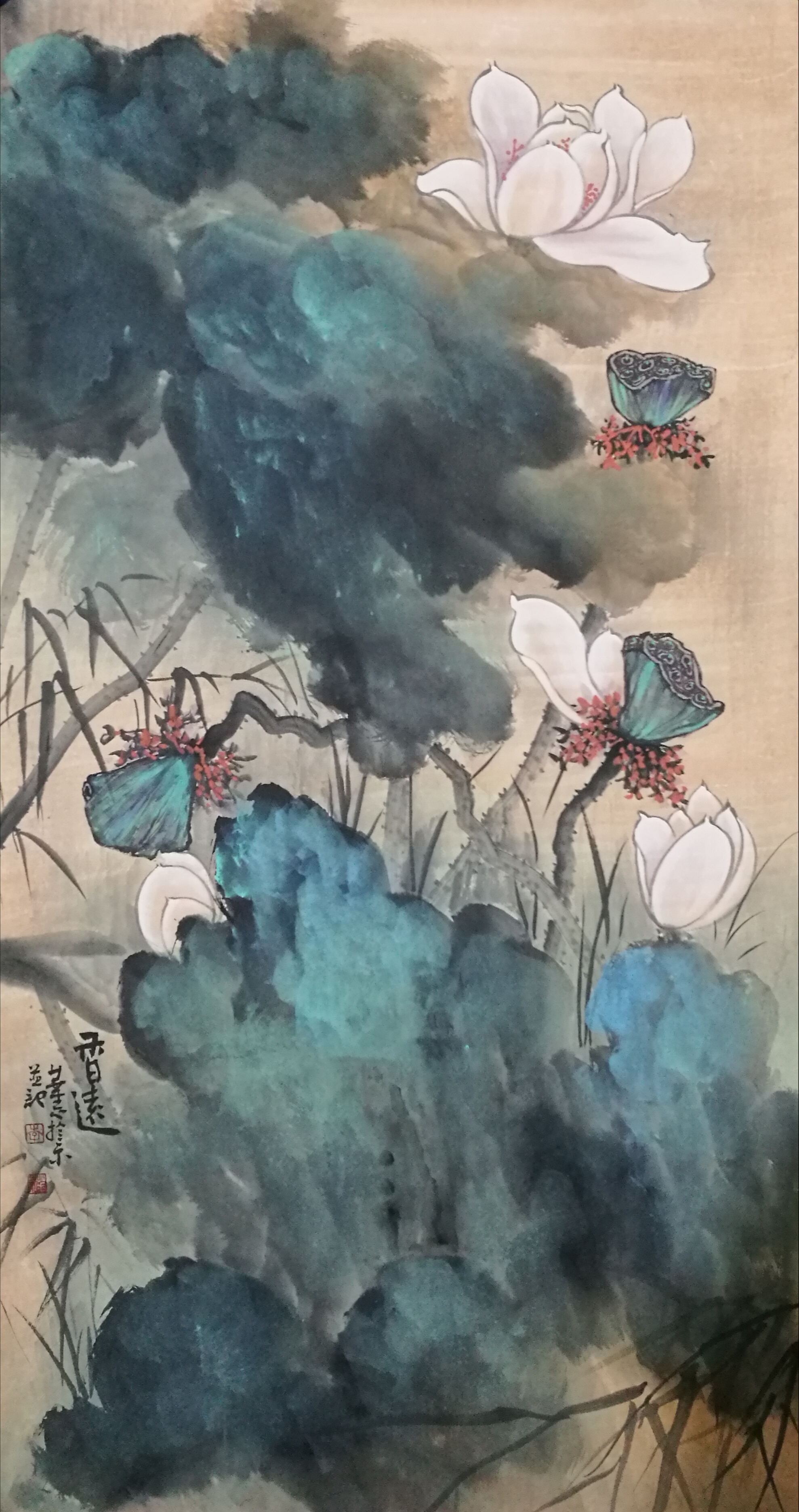 盛世和风--实力派画家李华志泼墨泼彩荷花作品欣赏__凤凰网