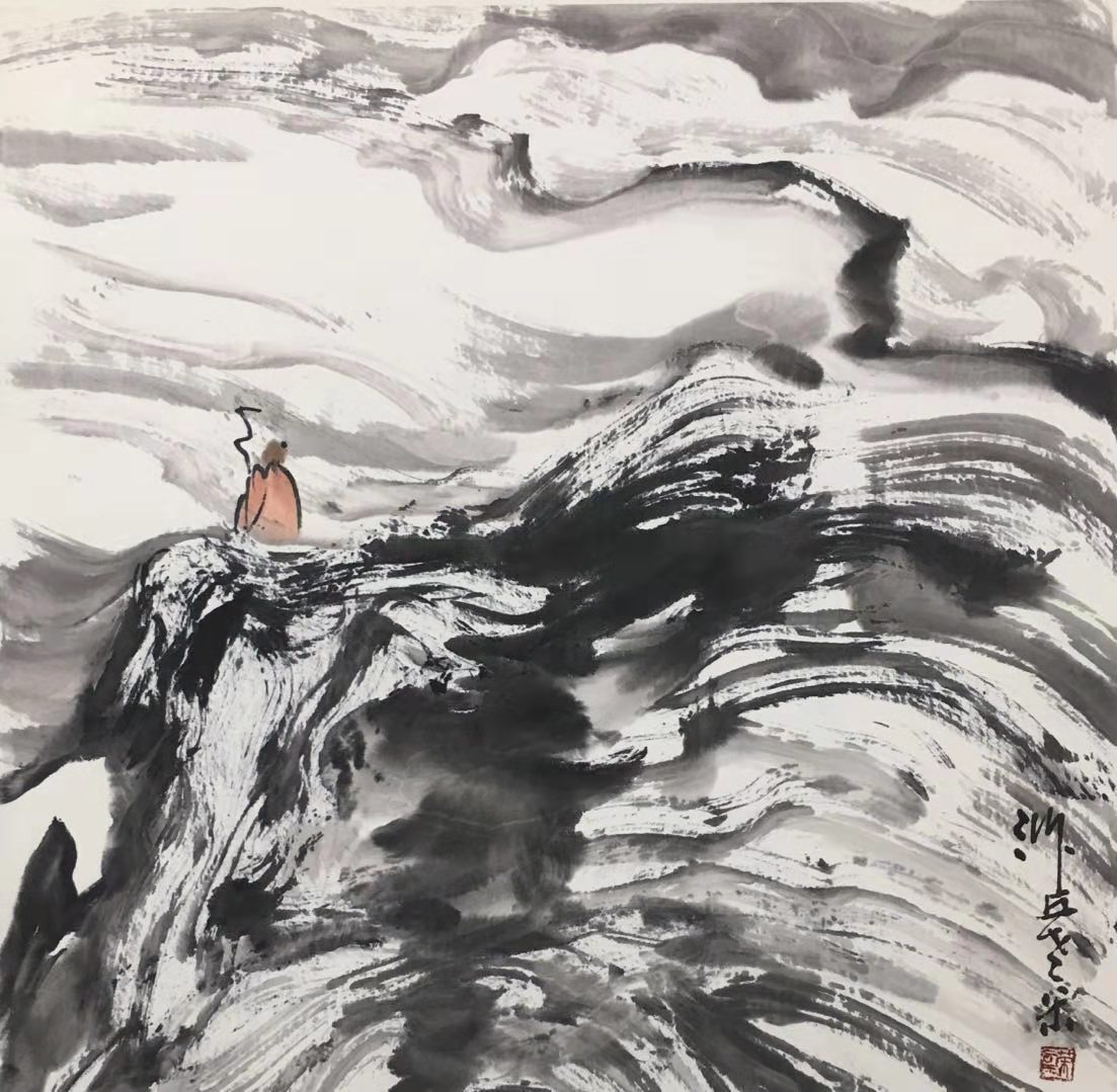 大道至简-当代著名画家米荣国禅意山水小品欣赏