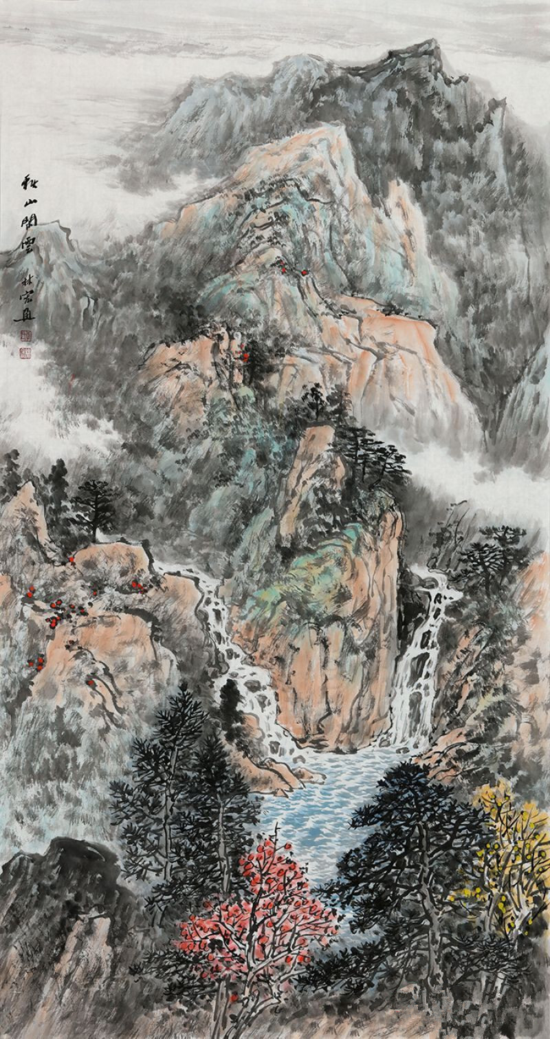 餐厅装饰画选什么?清秀山水国画,装饰居家好品位