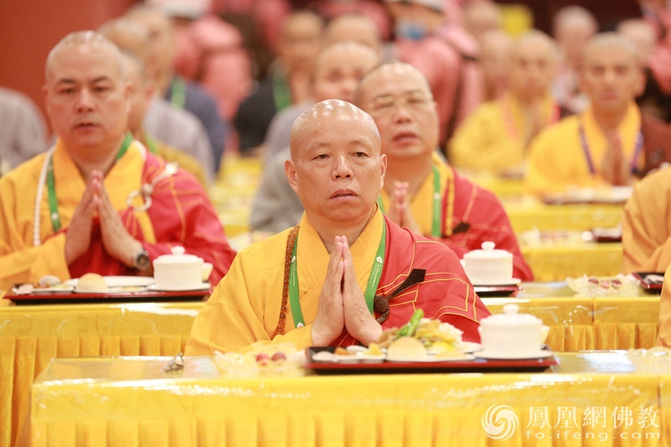 中国佛教协会副会长心澄法师出席欢迎午宴.