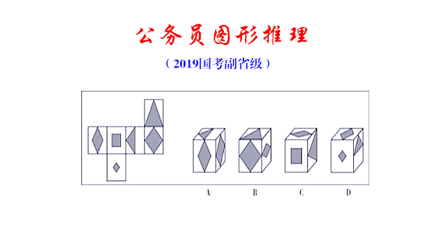 公务员图形推理，折叠图和展开图，是国考的常考题型