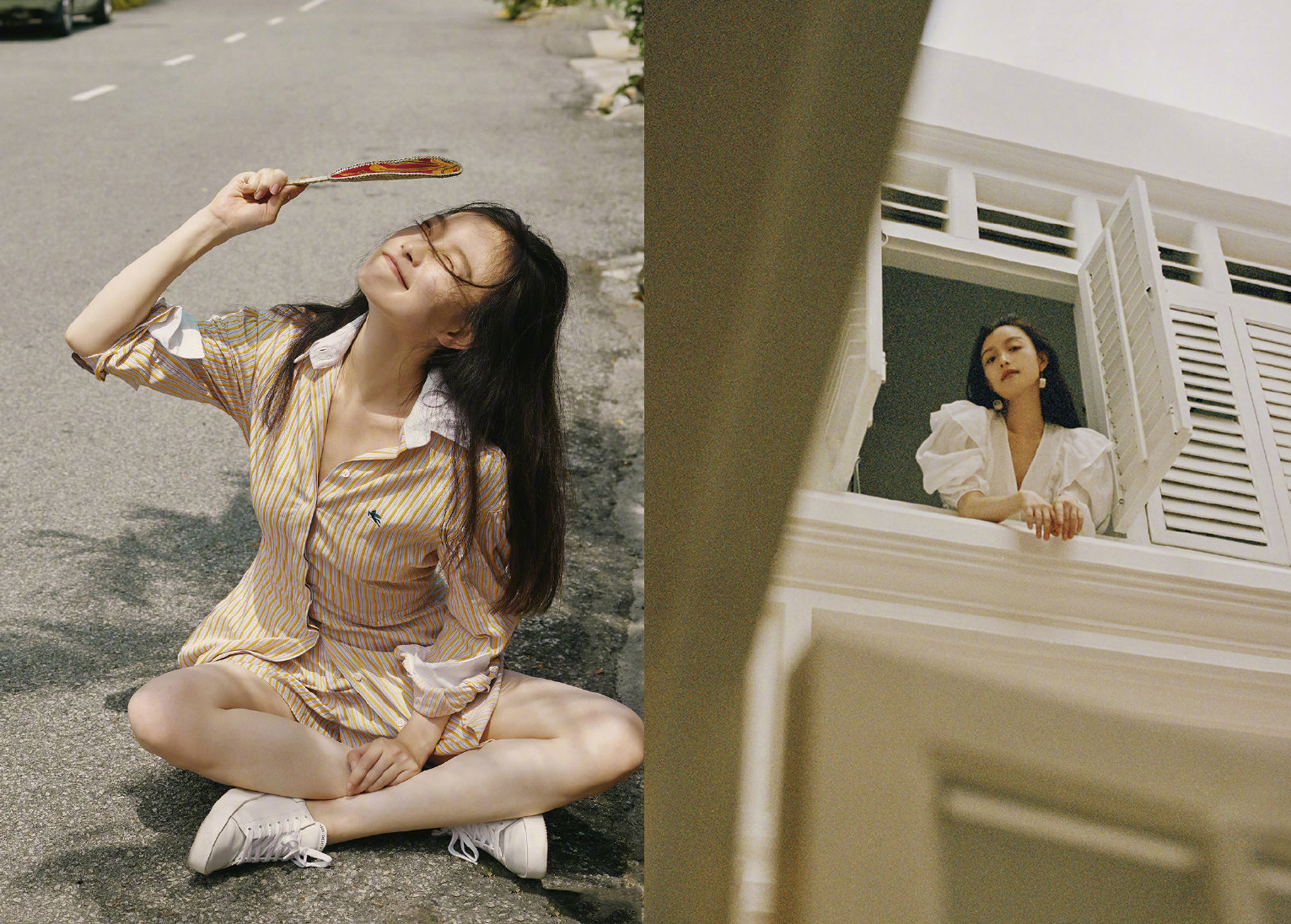 「熊猫娱乐」倪妮拍性感写真，海滩大秀火辣身材，泳衣造型美腿抢镜