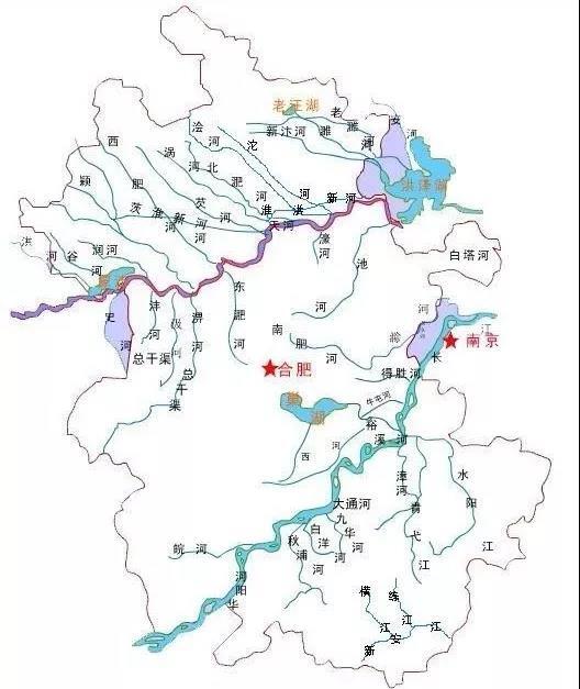 此外,中国五大淡水湖之一的巢湖 位于安徽中部合肥市 是安徽最大的