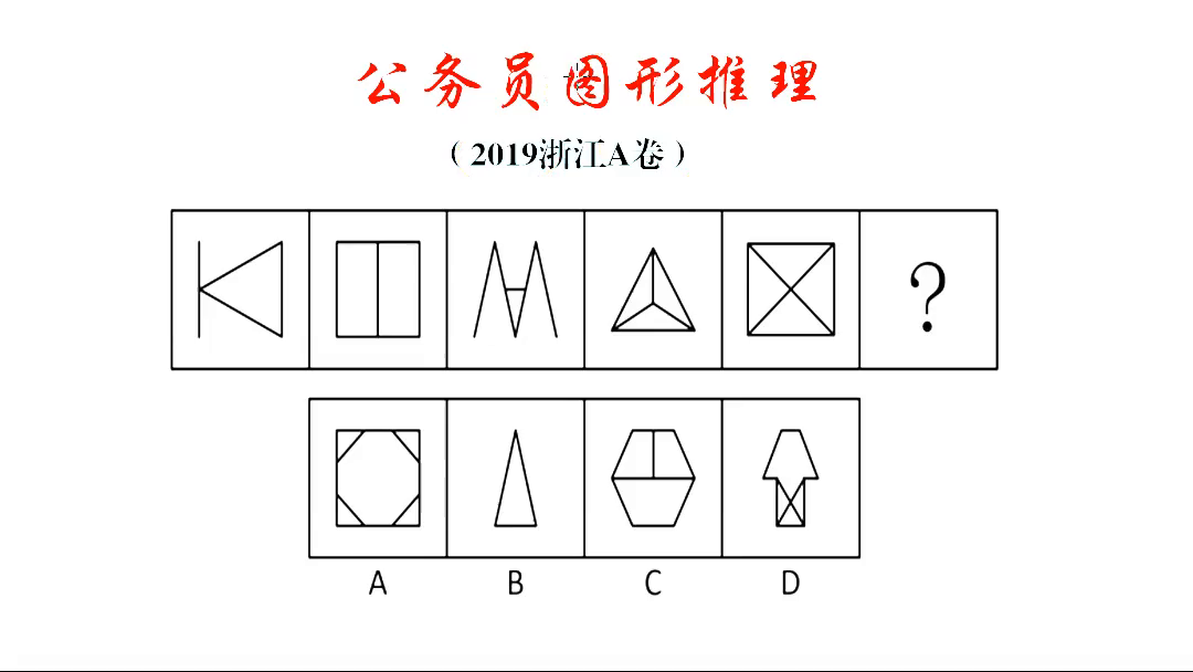 公务员图形推理,对称的考点都考得这么新颖,有点难度哦