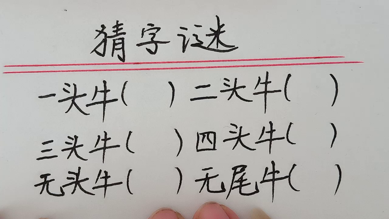 趣味语文:猜字谜,看看你知道几头牛