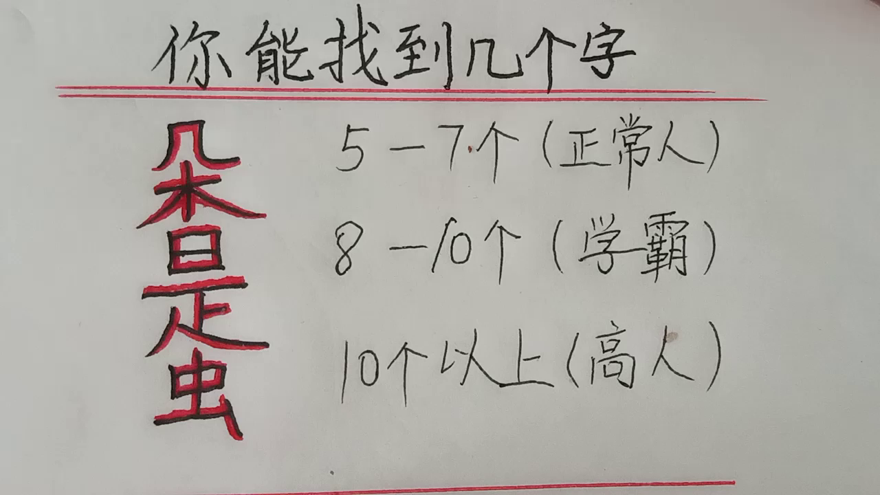 趣味语文你能找到几个字