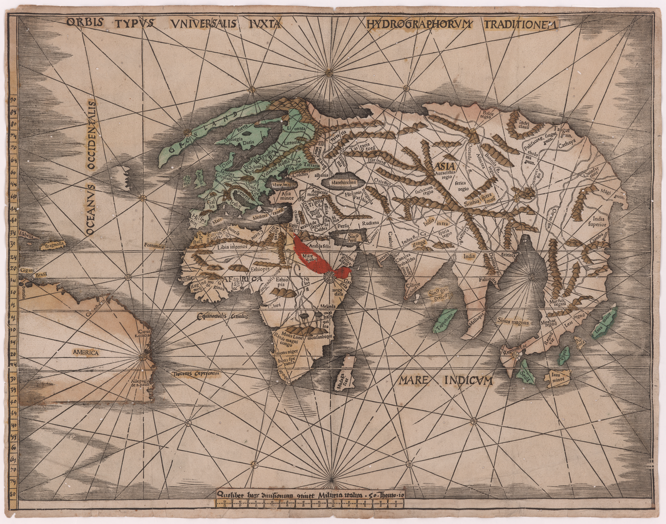十六世纪的欧洲制图师绘制的地图:充满神秘色彩