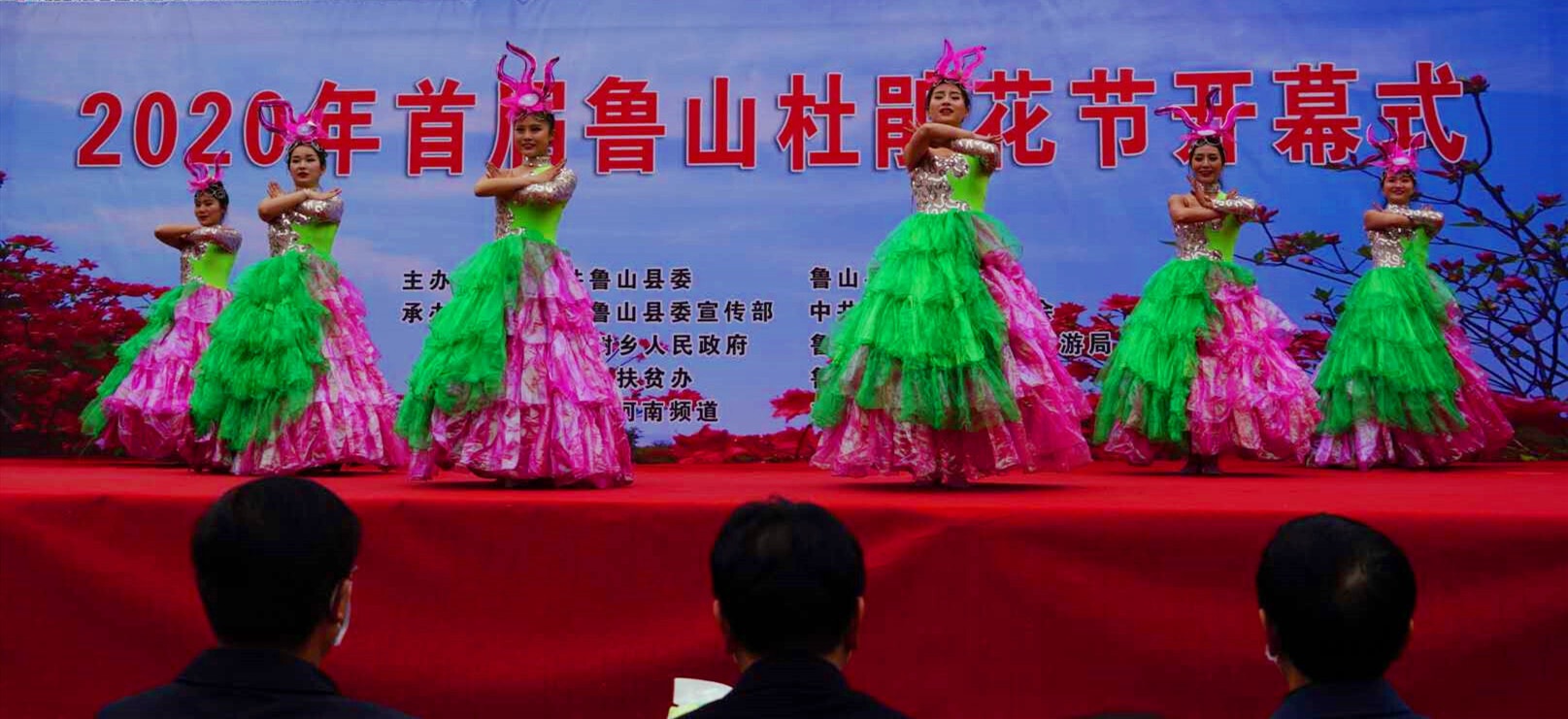 首届鲁山县杜鹃花节在四棵树乡平沟村举行