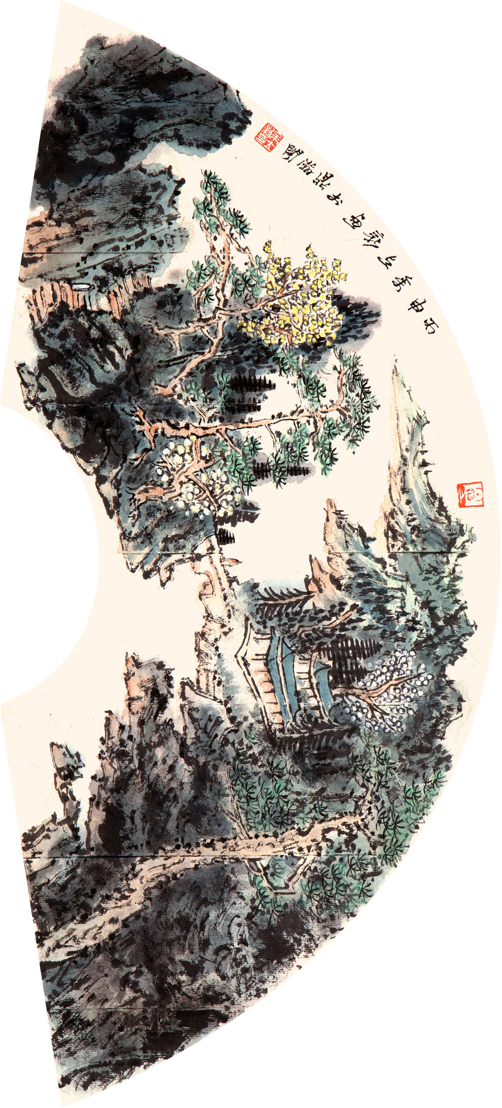 名家经典:余立新的扇面山水画