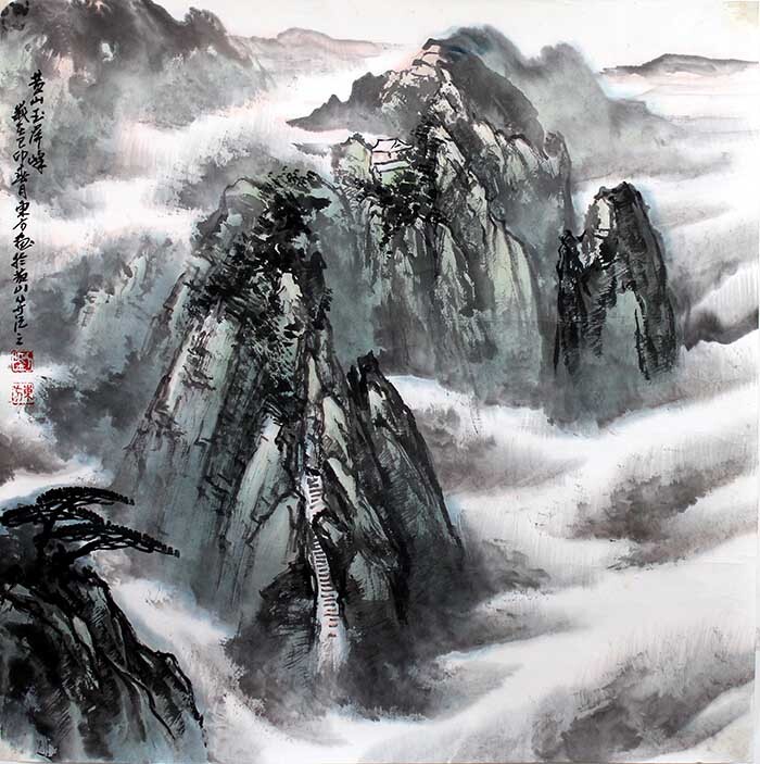 "艺海拾贝"山水画家刘东方作品系列网展:1998-2000