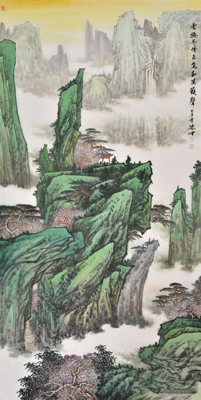 画家林德坤简介,林德坤国画竖幅作品及品赏解析