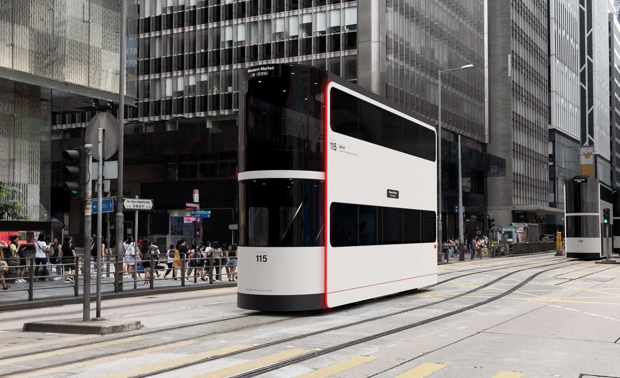 香港未来的双层巴士电车 莱茵阳光苹果舱版