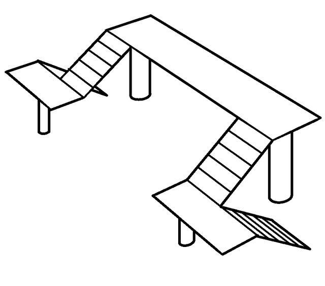 人行天桥,楼梯应该怎么画?插画初学