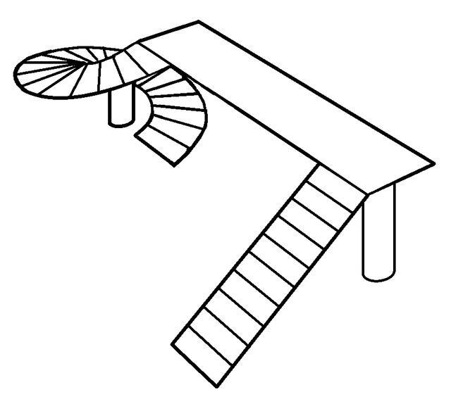 人行天桥,楼梯应该怎么画?插画初学