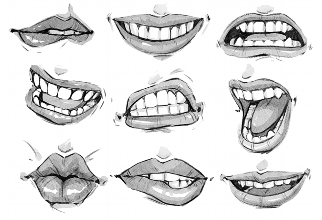 嘴唇,嘴巴的画法很关键啊!9个绘画小技巧