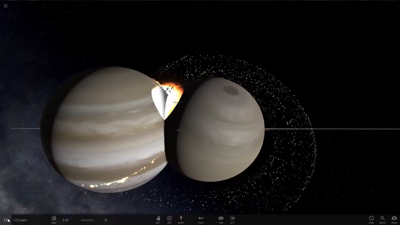 如果土星撞击木星会发生什么