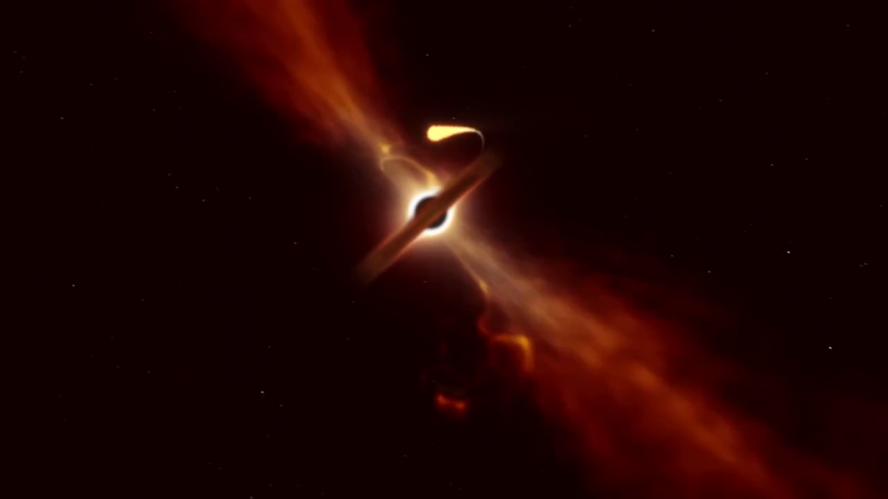 死于意大利面效应：这就是恒星被黑洞吸入的艺术动画