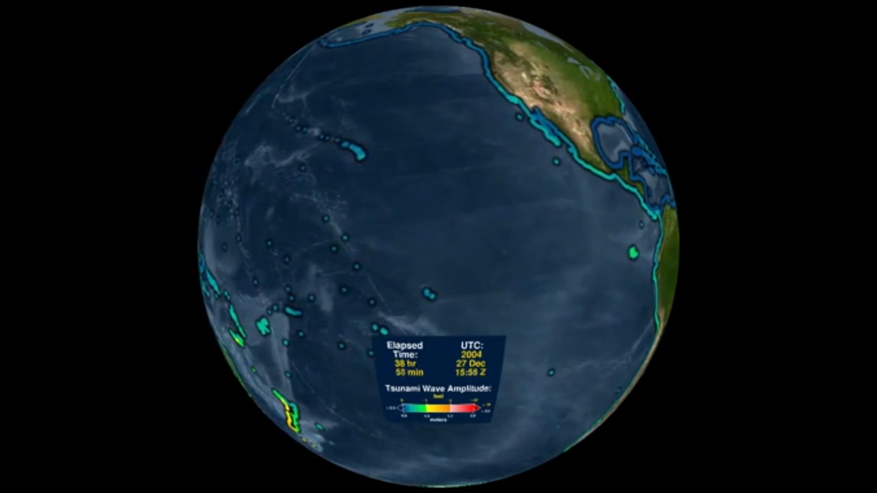从太空的角度看2004年印尼大海啸