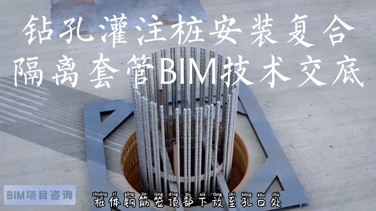 钻孔灌注桩安装复合隔离套管BIM技术交底