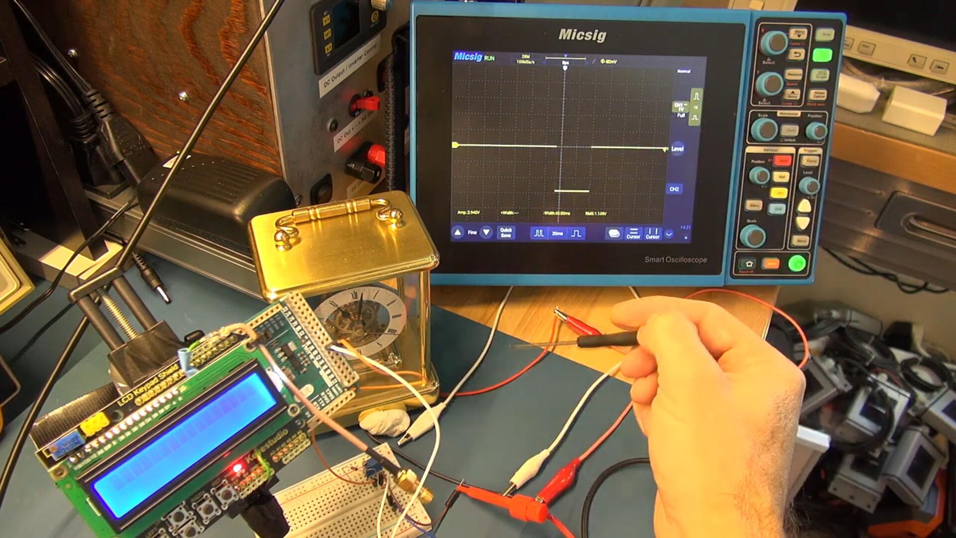 示波器辅助使用Arduino驱动石英时钟拉维步进电机