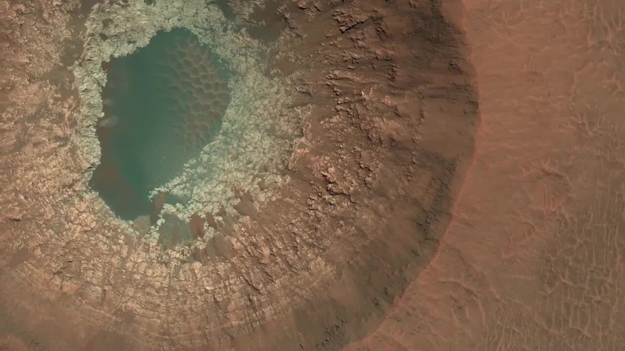 大饱眼福这里是彩色的火星那是提尔海纳地陨石坑