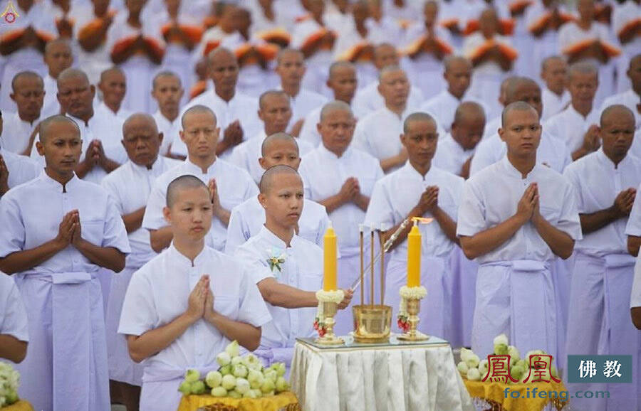 32张图领略震撼场面!泰国法身寺10万人同一天出家