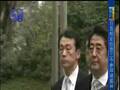 安倍参拜靖国神社 身着黑色正装表情严肃