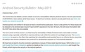 谷歌发布5月Android安全补丁 漏洞数量让人大跌眼镜