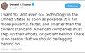特朗普称美国要光明正大竞争5G技术