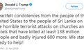特朗普向斯里兰卡送慰问 却误写遇难人数：1.38亿人