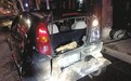奥迪A6L追尾比亚迪F0顶前车跑100米 司机:谁开的车?