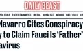 纳瓦罗再出疯语:福奇是“新冠之父” 资助中国对病毒进行“基因改造”