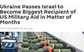 俄媒：乌克兰超过以色列 成为年度接收美国军援最多国家