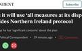 英媒：若英国推翻“北爱尔兰议定书”，欧盟警告将采取“一切可用措施”进行报复