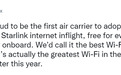 在飞机上也能快速上网 SpaceX将为JSX航空提供星链网络服务