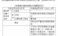 东莞银行道滘支行违法被罚 贷款严重违反审慎经营规则